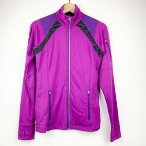Lucy Track Jacket Purple  Stretch Zip Up XS